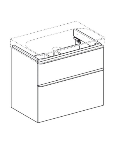 Тумба белый глянец 73,4 см Geberit Smyle Square 500.353.00.1