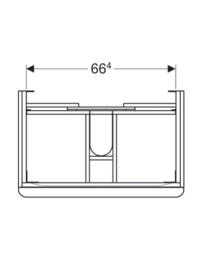 Тумба белый глянец 73,4 см Geberit Smyle Square 500.353.00.1