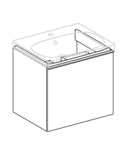 Тумба белый глянец 59,5 см Geberit Acanto 500.609.01.2
