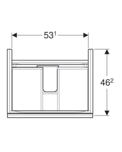 Тумба белый глянец 59,5 см Geberit Acanto 500.609.01.2