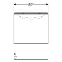 Тумба белый глянец 59,5 см Geberit Acanto 500.609.01.2