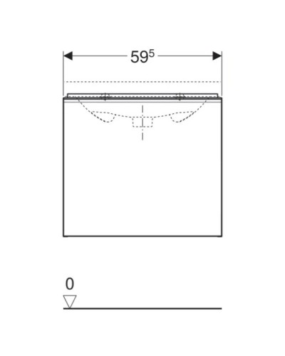 Тумба белый глянец 59,5 см Geberit Acanto 500.609.01.2