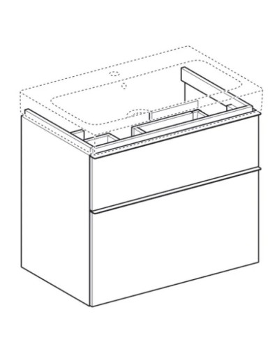 Тумба белый глянец 74 см Geberit iCon 840375000