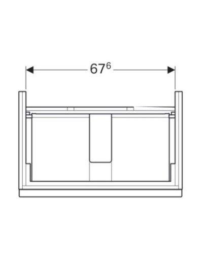 Тумба белый глянец 74 см Geberit iCon 840375000