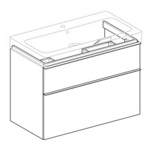 Тумба белый глянец 89 см Geberit iCon 840390000