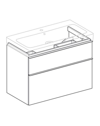 Тумба белый глянец 89 см Geberit iCon 840390000