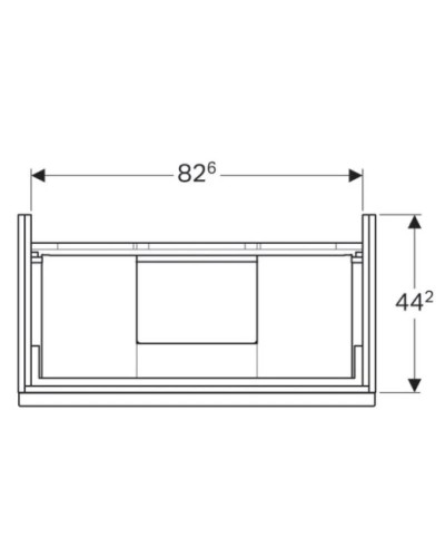 Тумба белый глянец 89 см Geberit iCon 840390000
