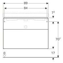 Тумба белый глянец 89 см Geberit iCon 840390000