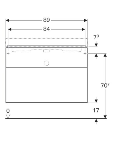 Тумба белый глянец 89 см Geberit iCon 840390000
