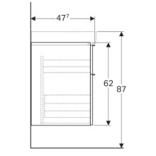 Тумба белый глянец 89 см Geberit iCon 840390000