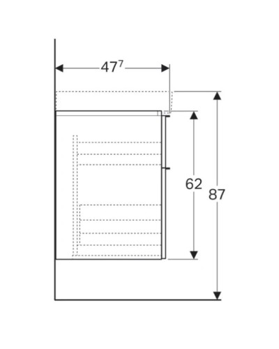Тумба белый глянец 89 см Geberit iCon 840390000
