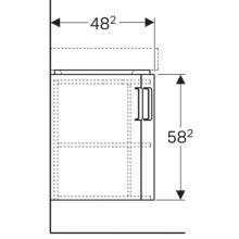 Тумба белый глянец/белый матовый 48,2х48,2 см Geberit Renova Compact 862150000