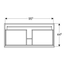 Тумба белый глянец 98,8 см Geberit Renova Plan 869500000
