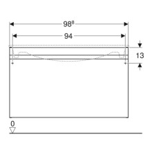 Тумба белый глянец 98,8 см Geberit Renova Plan 869500000