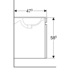 Тумба белый глянец 98,8 см Geberit Renova Plan 869500000