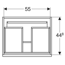 Тумба белый глянец 58,8 см Geberit Renova Plan 869560000