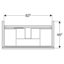 Тумба темно-серый глянец/темно-серый матовый 89 см Geberit Acanto 500.612.JK.2