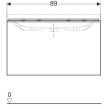 Тумба темно-серый глянец/темно-серый матовый 89 см Geberit Acanto 500.612.JK.2