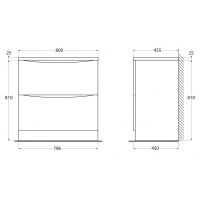 Тумба Pino Scania 79,6 см BelBagno Acqua ACQUA-800-2C-PIA-PS