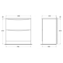 Тумба Pino Scania 79,6 см BelBagno Acqua ACQUA-800-2C-PIA-PS