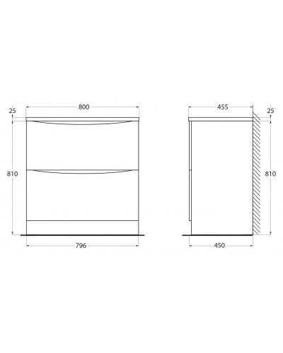 Тумба Pino Scania 79,6 см BelBagno Acqua ACQUA-800-2C-PIA-PS