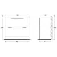 Тумба Pino Scania 89,6 см BelBagno Acqua ACQUA-900-2C-PIA-PS