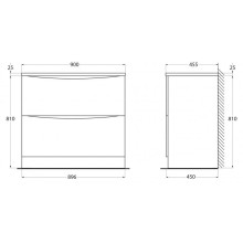 Тумба Pino Scania 89,6 см BelBagno Acqua ACQUA-900-2C-PIA-PS