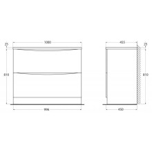 Тумба Pino Scania 99,6 см BelBagno Acqua ACQUA-1000-2C-PIA-PS