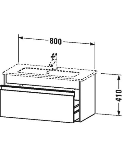 Тумба орех 80 см Duravit Ketho KT642307979