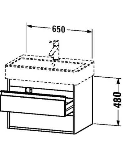 Тумба белый матовый 65 см Duravit Ketho KT662401818