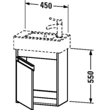 Тумба каштан 45 см Duravit Ketho KT6629L5353