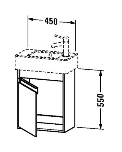 Тумба тауп матовый 45 см Duravit Ketho KT6629L9191