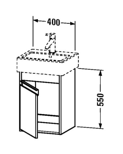 Тумба белый матовый 40 см Duravit Ketho KT6630L1818