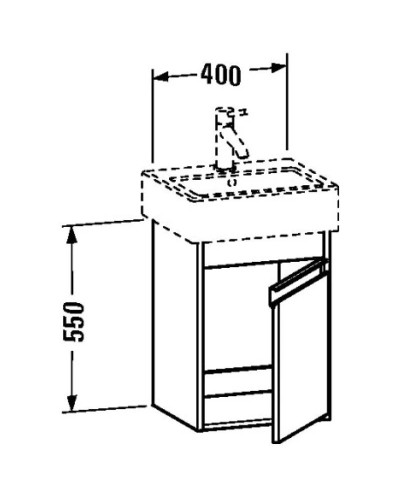 Тумба белый глянец 40 см Duravit Ketho KT6630R2222