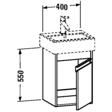 Тумба каштан 40 см Duravit Ketho KT6630R5353