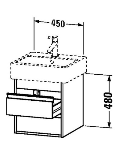 Тумба темный орех 45 см Duravit Ketho KT663502121