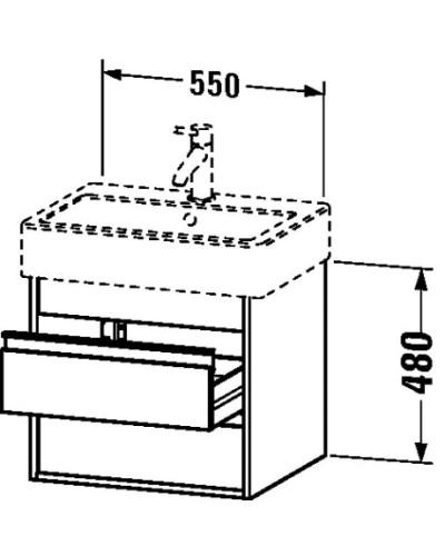 Тумба белый матовый 55 см Duravit Ketho KT663601818