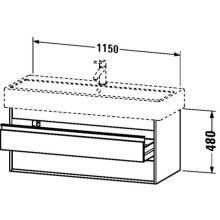 Тумба белый глянец 115 см Duravit Ketho KT663902222