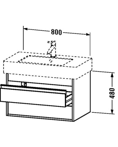 Тумба белый матовый 80 см Duravit Ketho KT664001818