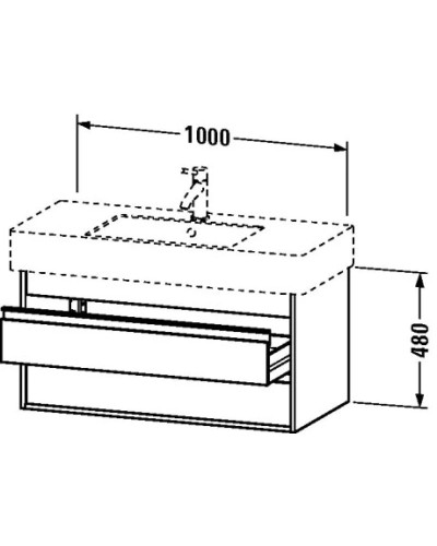 Тумба каштан 100 см Duravit Ketho KT664105353