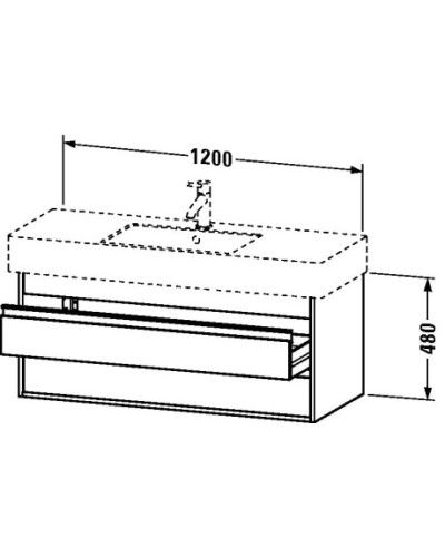 Тумба тауп матовый 120 см Duravit Ketho KT664209191