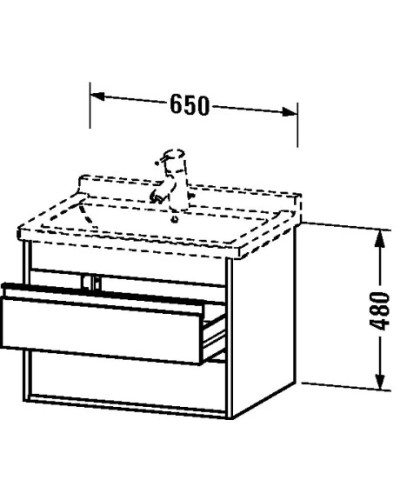 Тумба базальт матовый 65 см Duravit Ketho KT664304343