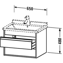 Тумба лен 65 см Duravit Ketho KT664307575