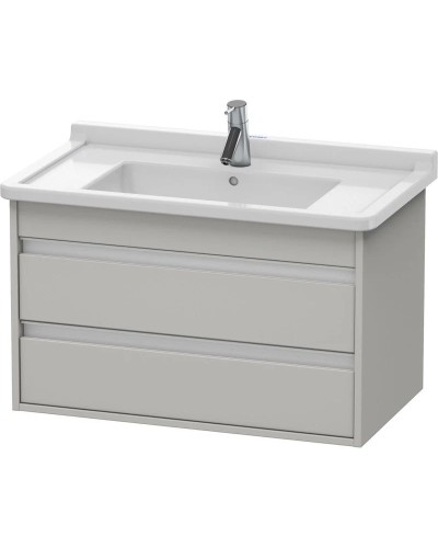 Тумба бетонно-серый матовый 80 см Duravit Ketho KT664400707