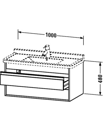 Тумба лен 100 см Duravit Ketho KT664507575