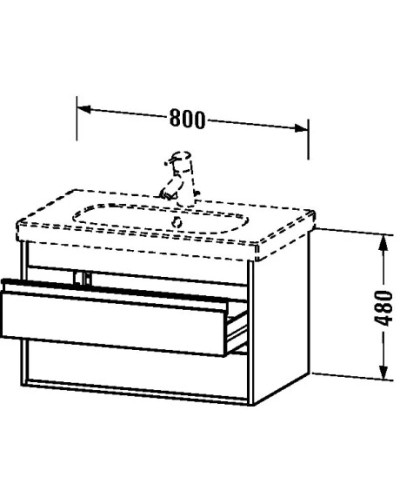Тумба белый глянец 80 см Duravit Ketho KT664702222