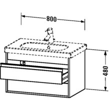 Тумба каштан 80 см Duravit Ketho KT664705353