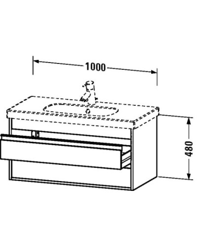Тумба лен 100 см Duravit Ketho KT664807575