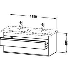Тумба тауп матовый 115 см Duravit Ketho KT664909191