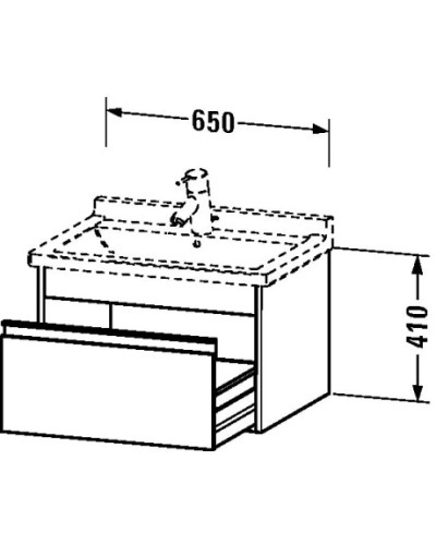 Тумба белый матовый 65 см Duravit Ketho KT666301818